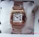 2017 Fake Cartier Santos Watch Rose Gold Diamond Bezel  (2)_th.jpg